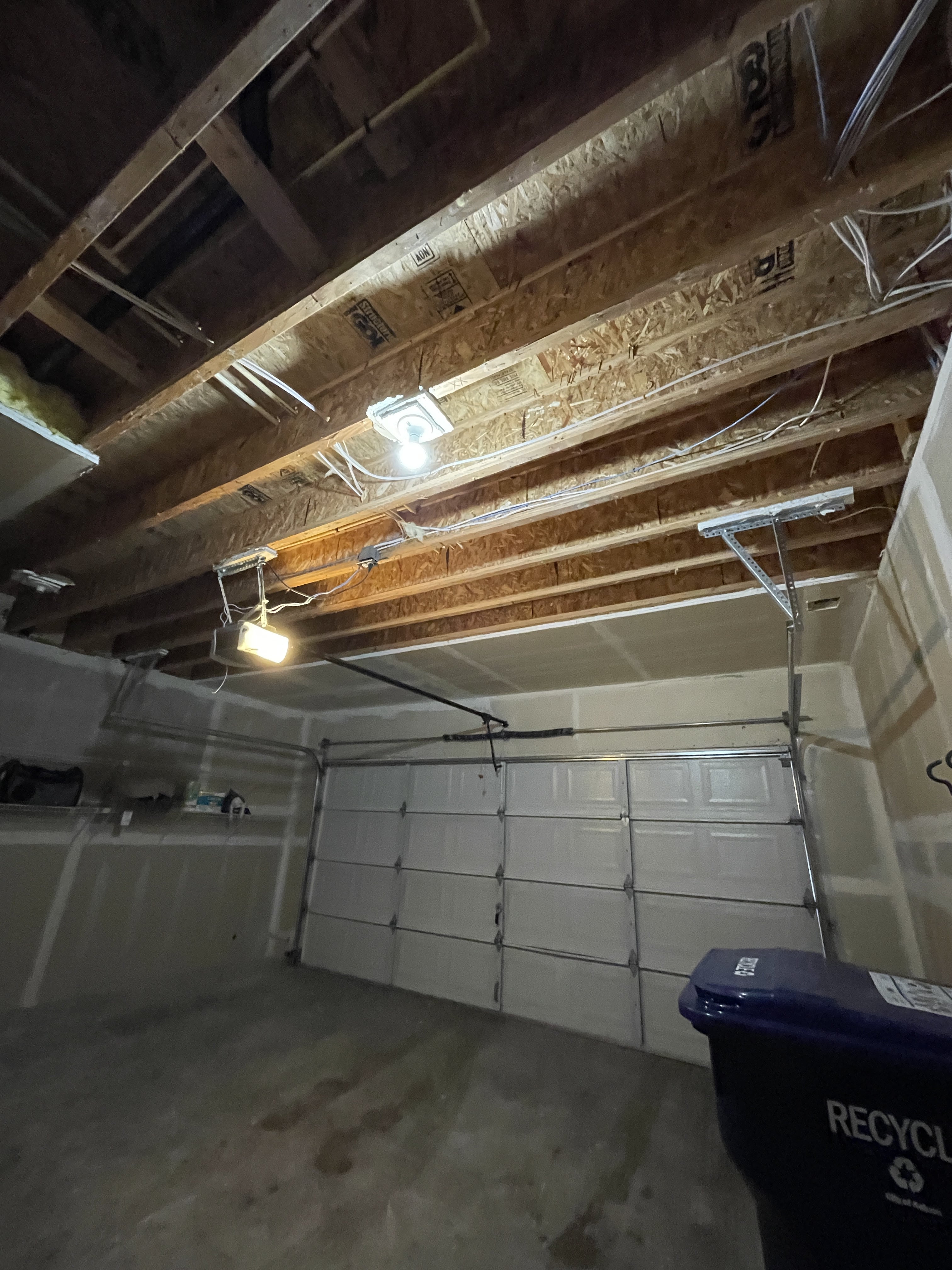 Reinstall Drywall Ceiling With Garage